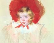 玛丽 史帝文森 卡萨特 : 戴红帽的小孩